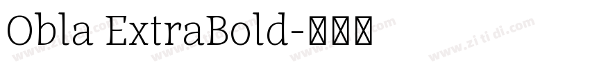 Obla ExtraBold字体转换